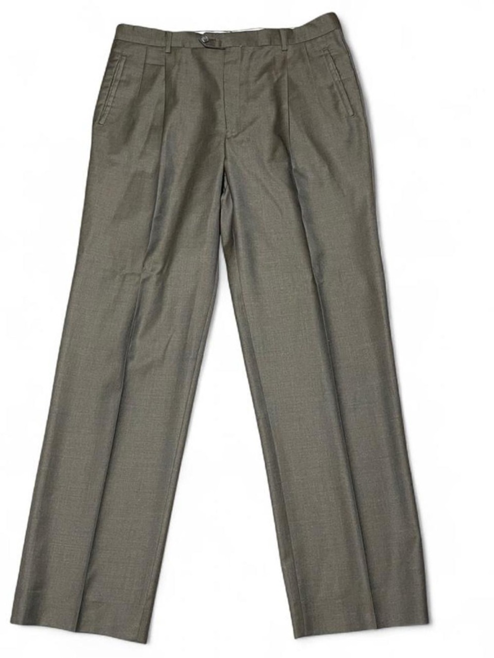 Vintage Bachrach Men's Dress Pants Pleated Cuffed Brown Wool 36x34 Formal